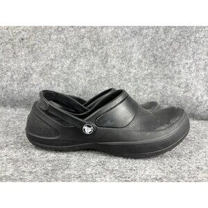 Crocs Work Clog Shoes Womens Size 8 Black Slip Resistant Nursing Kitchen Comfort